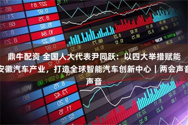 鼎牛配资 全国人大代表尹同跃：以四大举措赋能安徽汽车产业，打造全球智能汽车创新中心｜两会声音